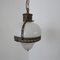 Antique Two Tone French Opaline Pendant Light 4