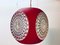 Vintage Colani UFO Ceiling Lamp in Red Plastic from Massive Lighting, 1970s, Image 3