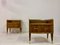 Italian Burl Wood Nightstands, 1950s, Set of 2 4