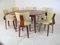 Mid-Century Modernist Vintage Plywood Dining Chairs & Extendable Table by Cor Alons for Gouda den Boer, Set of 7 1