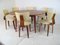 Modernistische Mid Century Vintage Schichtholz Esszimmerstühle & Ausziehbarer Tisch von Cor Alons für Gouda den Boer, 7er Set 1