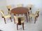 Mid-Century Modernist Vintage Plywood Dining Chairs & Extendable Table by Cor Alons for Gouda den Boer, Set of 7, Image 2