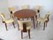 Modernistische Mid Century Vintage Schichtholz Esszimmerstühle & Ausziehbarer Tisch von Cor Alons für Gouda den Boer, 7er Set 2