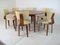 Modernistische Mid Century Vintage Schichtholz Esszimmerstühle & Ausziehbarer Tisch von Cor Alons für Gouda den Boer, 7er Set 6