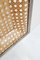Large Square Acrylic Glass and Rattan Tray 3