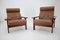 Mid-Century Leather Armchairs, Czechoslovakia, 1970s, Set of 2 3