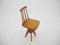 Mid-Century Wood Revolving Chair, Czechoslovakia, 1970s, Image 9