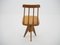Mid-Century Wood Revolving Chair, Czechoslovakia, 1970s, Image 8