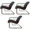 Chrome Armchairs in Style of M.van Der Rohe, 1940s, Set of 3 1