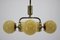 Large Bauhaus Brass Chandelier Pendant, 1930s 2