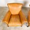 Vintage Cognac Sheep Leather Armchairs, Set of 2, Image 10