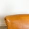 Vintage Cognac Sheep Leather Armchairs, Set of 2 16