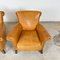 Vintage Cognac Sheep Leather Armchairs, Set of 2, Image 15