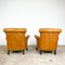 Vintage Cognac Sheep Leather Armchairs, Set of 2, Image 6