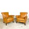 Vintage Cognac Sheep Leather Armchairs, Set of 2, Image 1