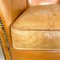 Vintage Cognac Sheep Leather Armchairs, Set of 2, Image 12