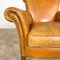 Vintage Cognac Sheep Leather Armchairs, Set of 2 11