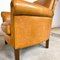 Vintage Cognac Sheep Leather Armchairs, Set of 2, Image 8