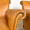 Vintage Cognacfarbene Leder Armlehnstühle aus Schafsleder, 2er Set 13
