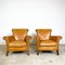 Vintage Cognac Sheep Leather Armchairs, Set of 2, Image 9