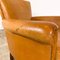 Vintage Cognac Sheep Leather Armchairs, Set of 2, Image 4