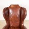 Vintage Queen Anne Style Leather Armchair with Ottoman, Set of 2 10