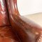 Vintage Queen Anne Style Leather Armchair with Ottoman, Set of 2 15