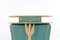 Consolle Mid-Century verde con sgabello, set di 2, Immagine 7