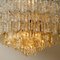 Large Glass Flush Mount Chandelier by J.T. Kalmar, 1960s, Image 5