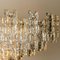 Large Glass Flush Mount Chandelier by J.T. Kalmar, 1960s 6