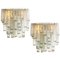 Hand Blown Square Flush Mount Chandeliers from Doria, 1960s, Set of 2 1