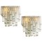 Hand Blown Square Flush Mount Chandeliers from Doria, 1960s, Set of 2, Image 1