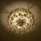 Large Flush Mount Light Fixture in Glass & Brass Nickel from Doria, 1960s, Image 12