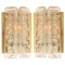 Structured Ice Glass and Brass Wall Sconces from Doria, 1960, Set of 2, Image 1