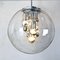 Large Hand Blown Bubble Glass Pendant Lights from Doria, 1970s, Set of 2, Image 3