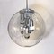 Large Hand Blown Bubble Glass Pendant Lights from Doria, 1970s, Set of 2, Image 6