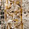 Große Vergoldete Messing & Kristallglas Wandleuchte von Kinkeldey 15