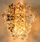 Große Vergoldete Messing & Kristallglas Wandleuchte von Kinkeldey 4