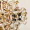 Große Vergoldete Messing & Kristallglas Wandleuchte von Kinkeldey 13