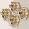 Large Gilt Brass & Faceted Crystal Sconce from Kinkeldey 12