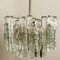 Large Modern 3-Tier Chrome & Ice Glass Chandeliers by J.T. Kalmar, Set of 2 13