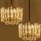 Large Modern 3-Tier Chrome & Ice Glass Chandeliers by J.T. Kalmar, Set of 2, Image 7