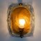 Brass and Brown Blown Murano Glass Light Fixtures, Set of 3 3