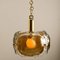 Brass and Brown Blown Murano Glass Light Fixtures, Set of 3 8