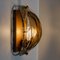 Brass and Brown Blown Murano Glass Light Fixtures, Set of 3 4