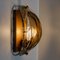 Lampade in ottone e vetro di Murano marrone soffiato, set di 3, Immagine 4