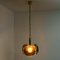 Lampade in ottone e vetro di Murano marrone soffiato, set di 3, Immagine 15