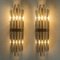 Murano Glass and Gilt Brass Sconce in the Style of Venini, 1960s 3