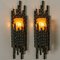 Brutalist Wall Sconce with Murano Glass by Marcello Fantoni, 1960s 8