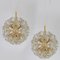 Brass & Gold Murano Glass Sputnik Light Fixtures by Paolo Venini for Veart, Set of 2 2